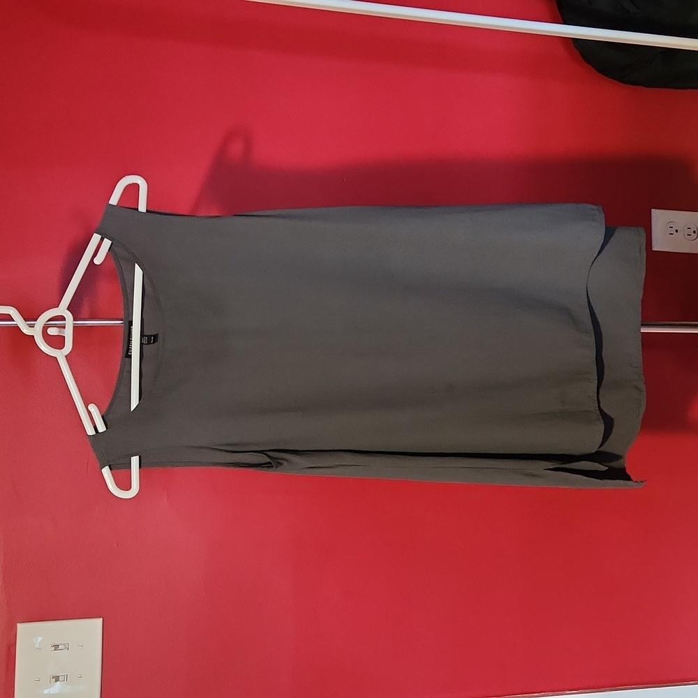 Eileen fisher grey 100% silk crepe tuning xs/tp